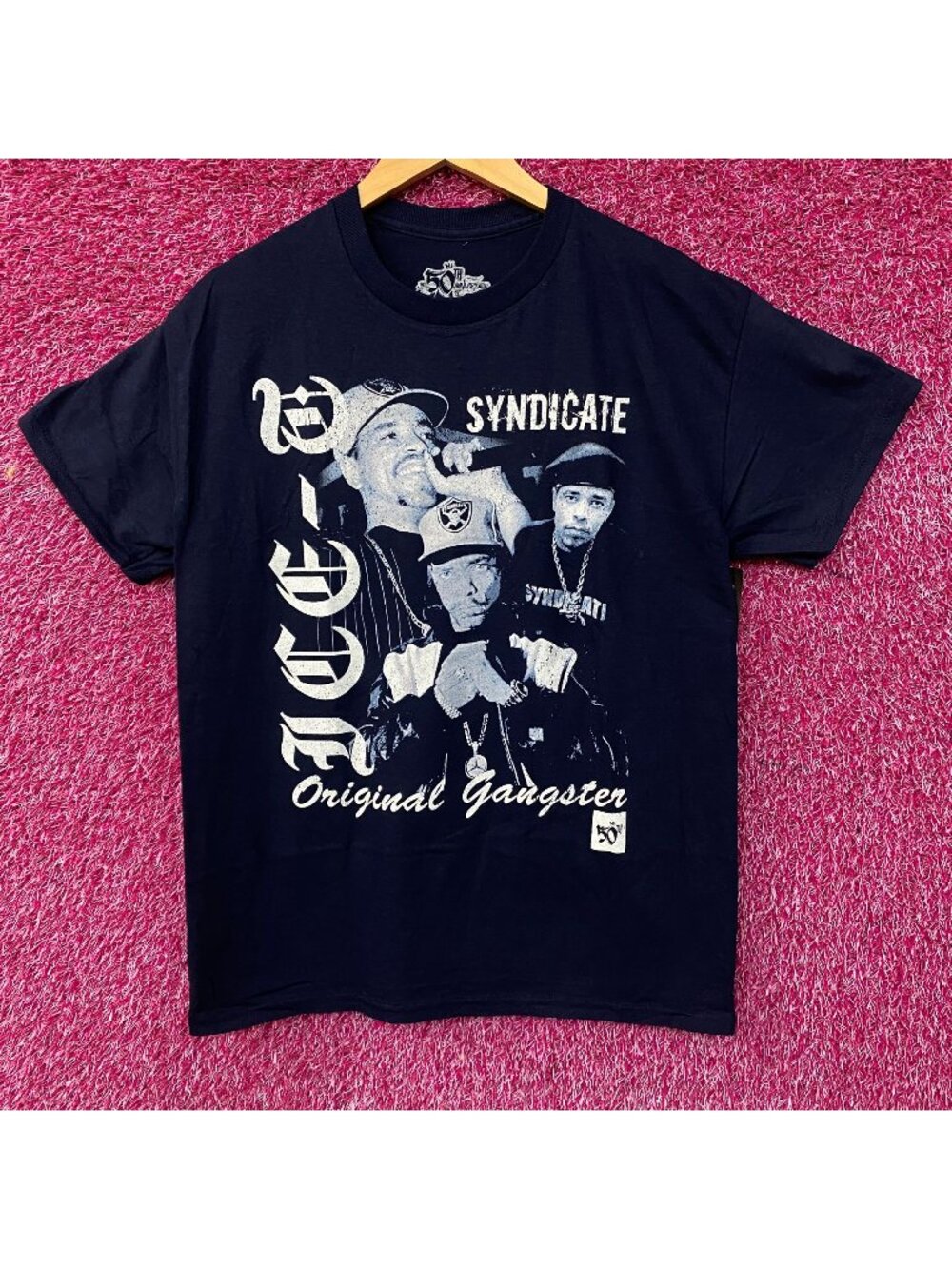 Ice-T Rhyme Syndicate 50th Anniversary of Hip Hop Graphic T-Shirt Medium